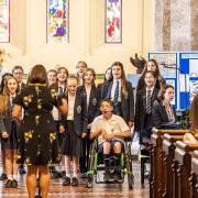 Pupils from Sir John Lawes School perform at the James Marshall Foundation's 300th anniversary concert.