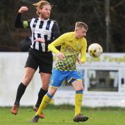George Robinson scored twice for Harpenden Town at Potton United.