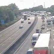 A multi-vehicle crash between Potters Bar and Enfield caused disruption on the M25 clockwise