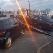 Police seize a vehicle in Hertfordshire - one of 37 seized in a cross-border crime crackdown between April 26 and April 28