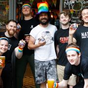 Pub Pride 2021 - Staff at the Mad Squirrel Tap celebrate Pub Pride.