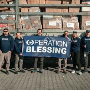 The Operation Blessing team at the Medyka border.