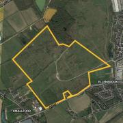 An outline of the site for the potential new quarry on the site of Hatfield Aerodrome