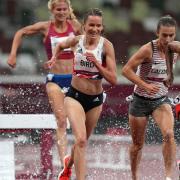 St Albans' Lizzie Bird in the 3000m steeplechase Olympic final at Tokyo 2020.