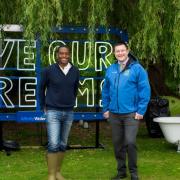 Hitchin and Harpenden MP Bim Afolami and Jake Rigg from Affinity Water gave a progress update on SOS: Save Our Streams, the campaign that urges the public to waste less water to save endangered chalk streams