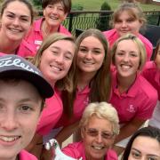 The Herts Golf women's squad celebrate their win.