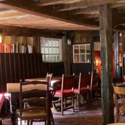 Inside St Albans' Ye Olde Fighting Cocks after it re-opened on May 17th.