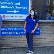 L-R: Watford General Midwives Ellie Kinson, Tasha Parsons and Isabella Luxton