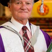 Jim Rodford with his honorary degree. Picture: Pete Stevens.