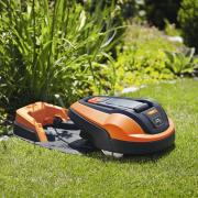 1. The Flymo 1200 R robotic lawnmower and charging station. Picture: Flymo/PA