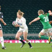 Lotte Clapp in action for England against Ireland in February 2016.