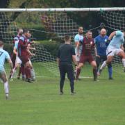 Alban Dynamo go close in their game against Strafford Arms Res.