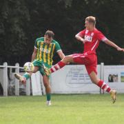 Jake Anthony's goal helped Harpenden Town to victory at Shefford Town & Campton. Picture: TOBY HOWE