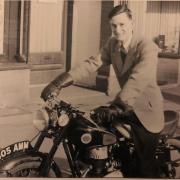 John Seabrook on the motorbike he used to get around Harpenden