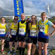 St Albans Striders' female team at the national cross-country championships. Picture: LOUISE BENTHAM