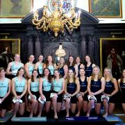 Alison Carrington (far right, back row) has been selected by Oxford for the 2023 Women's Boat Race. Picture: JOHN WALTON/PA