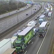 A multi-vehicle crash has taken place on the M1 near St Albans.