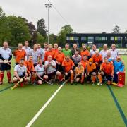 St Albans Hockey Club's Over 60s with their Dutch visitors. Picture: SAHC