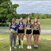 The winning St Albans Athletics Club U15 girls' sprint relay team. Picture: ST ALBANS AC