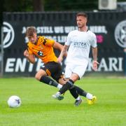 New St Albans City signing Bobby Dunn in the defeat to Cambridge United. Picture: SACFC