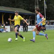 Mitchell Weiss got the only goal for St Albans at Yeovil. Picture: SACFC