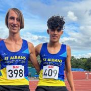 Luke Carlin and Oscar Nagalingam of St Albans Athletics Club. Picture: SAAC