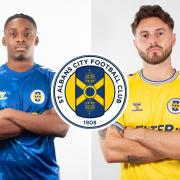 Dylan Fage and Gio Rasulo got the St Albans City goals at Havant & Waterlooville. Picture: SACFC