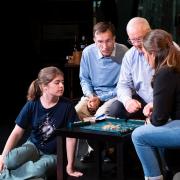The cast of Michael Palin's The Weekend at the Abbey Theatre