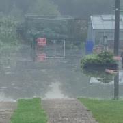 The rainfall caused more than 100 reports of flooding on Hertfordshire's roads.