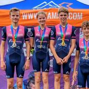Alarik Knox, Emma Knox, Samuel Stacey and Benjamin Cousins dominated the podium. Picture: VRM