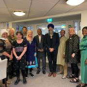 Dignitaries and staff attended the Indian feast at Fosse House care home