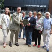 The Harpenden Society awarded a plaque to the Eric Morecambe Centre last year