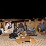 Participants braved the cold at the St Albans Sleepout