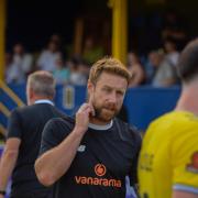 David Noble was left gutted as St Albans City were beaten in the FA Trophy. Picture: SACFC
