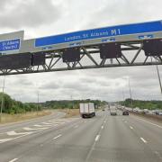Junction 9 of the M1, near St Albans.
