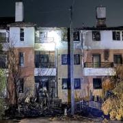 The fire damaged a block of flats and gardens in Balmoral Drive in August 2022.