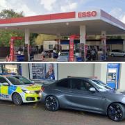 Hertfordshire police have seized a Welwyn Garden City motorist's BMW M2 at an Esso garage in Harpenden.