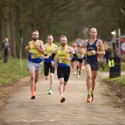 Strong start from Striders' Jacob James and Chris Dennell at the Watford Half. Picture: RICHARD UNDERWOOD