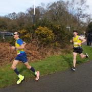 Jon Logan and Max Campbell of St Albans Striders at the Berkhamsted Half. Picture: STU MIDDLETON
