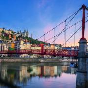 The Passerelle Paul Couturier is a unique pedestrian bridge in Lyon