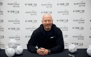 The Newcastle United legend took part in a fitness session and held a meet and greet with invited guests.