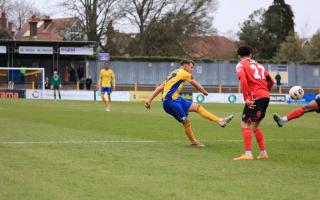 Chay Cooper had another excellent game game for St Albans City. Picture: SACFC