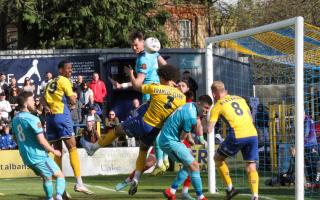St Albans City struggled to get many meaningful attempts on goal against Braintree. Picture: JIM STANDEN