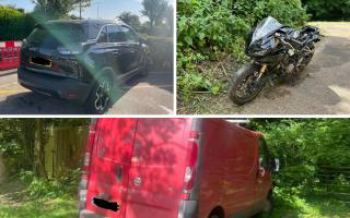 All three vehicles were recovered over the bank holiday weekend.