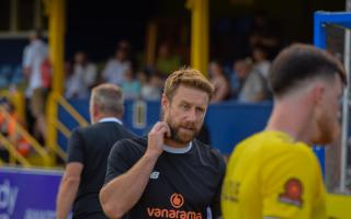 David Noble was left gutted as St Albans City were beaten in the FA Trophy. Picture: SACFC