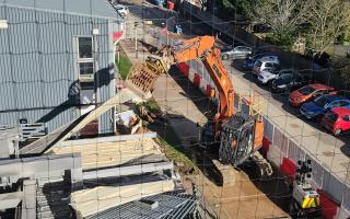 Demolition has begun to make way for new operating theatres at St Albans City Hospital.