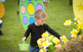 An Easter Egg Hunt in the Easter Garden at Willows Activity Farm.